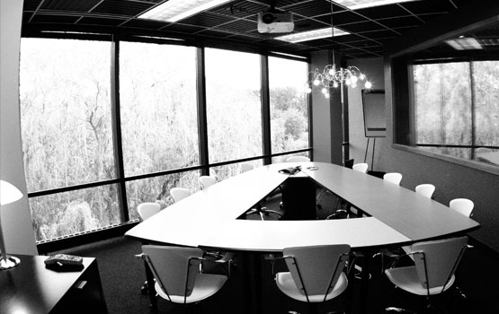 photo of the Crux Collaborative usability lab and conference room