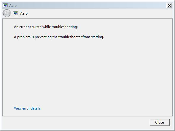 Windows error messaging that only says that there is a problem, but doesn't help the user understand how to fix it. 